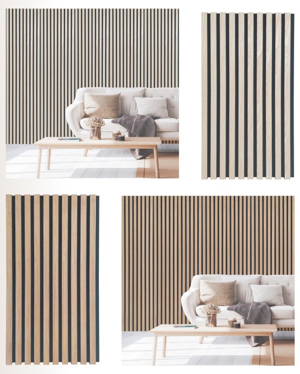 four unique wall panels showcased from a catalog
